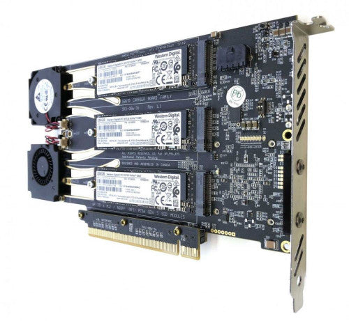 Squid PCI Express Gen 3 Carrier Board for six (6) M.2 NVME PCIe SSD modules Squid PCI Express Gen 3 Carrier Board for six (6) M.2 NVME PCIe SSD modules